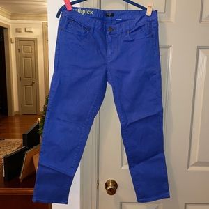 J. Crew Size 30 Electric Blue Toothpick Jeans